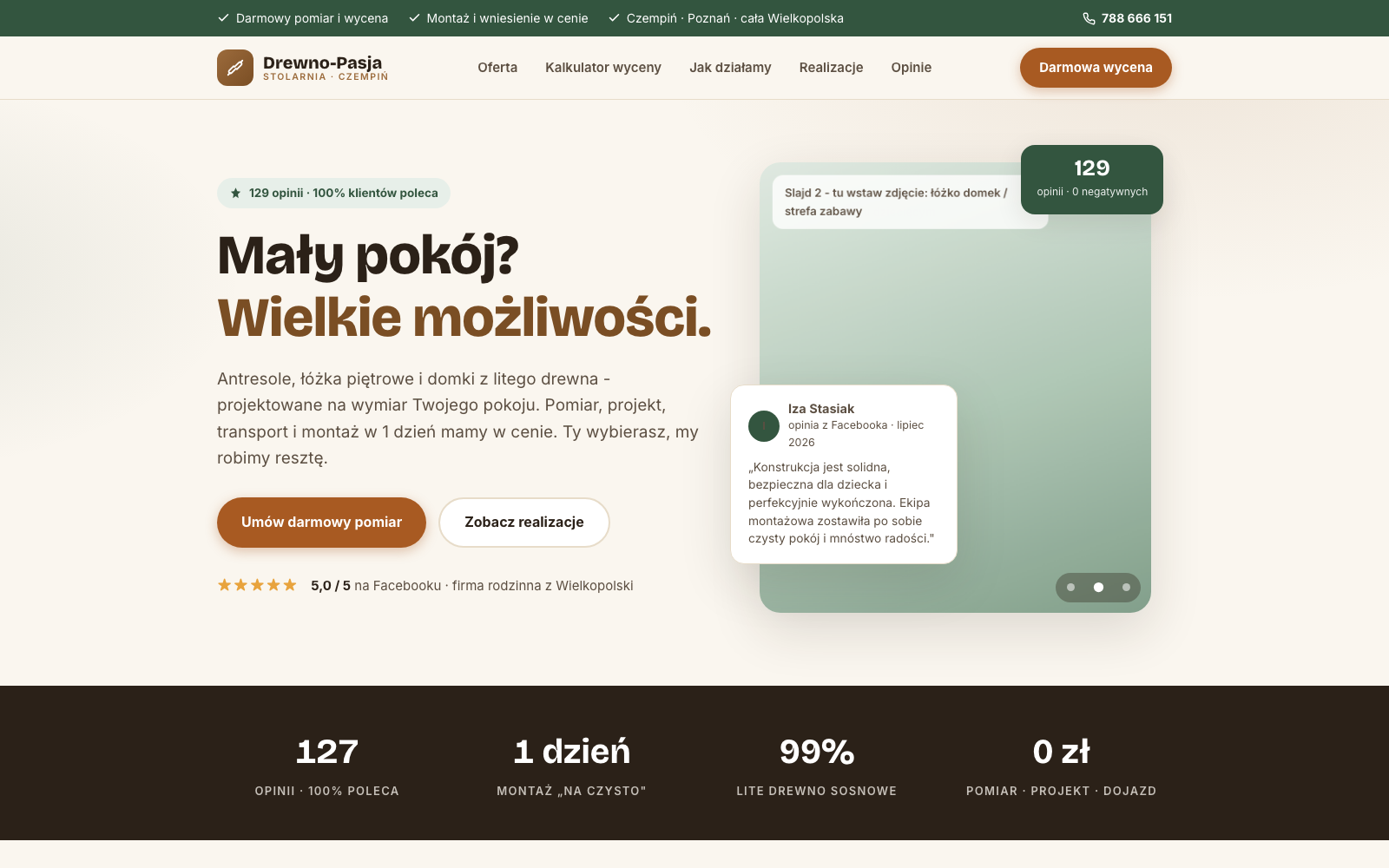 Podgląd projektu strony internetowej